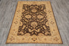 Load image into Gallery viewer, 4 x 5.6 Brown Zigler Chobi Rug Natural Wool #PIX-25378