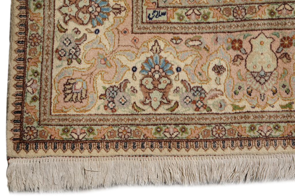 8.10 x 12.1 Fine Quality Wool Hand-Knotted Rug Fascinating Details Neutral Colors #PIX-23938