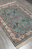 Load image into Gallery viewer, 4 x 4.7 Green Handmade Wool Rug #F-4644
