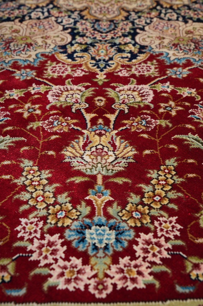 6 x 6 Round Silk Handmade Rug Signed Beautiful #58697