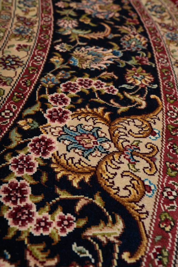 6 x 6 Round Silk Handmade Rug Signed Beautiful #58697