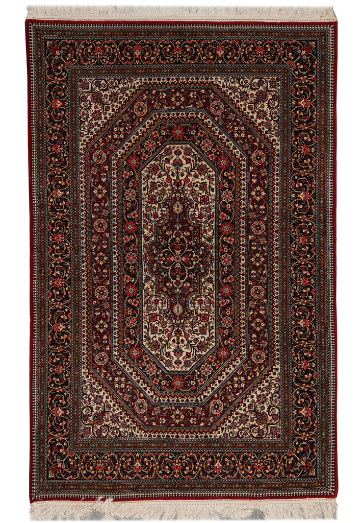 4.7 x 7 New Handmade Qom Rug