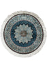 Load image into Gallery viewer, 4 x 4 Feet Round Beuatiful Silk Round Rug Blue #59514