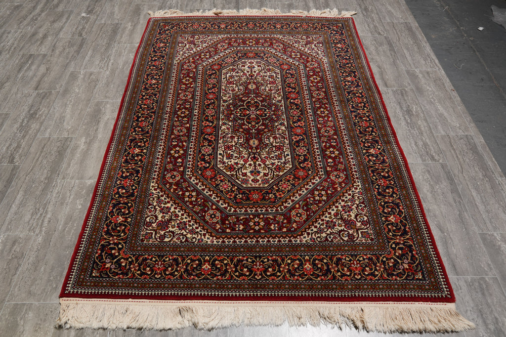 4.7 x 7 New Handmade Qom Rug #F-4645