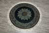 Load image into Gallery viewer, 4 x 4 Feet Round Beuatiful Silk Round Rug Blue #59514