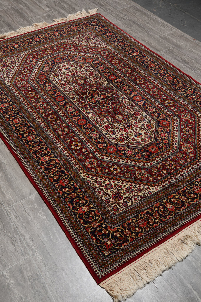 4.7 x 7 New Handmade Qom Rug #F-4645