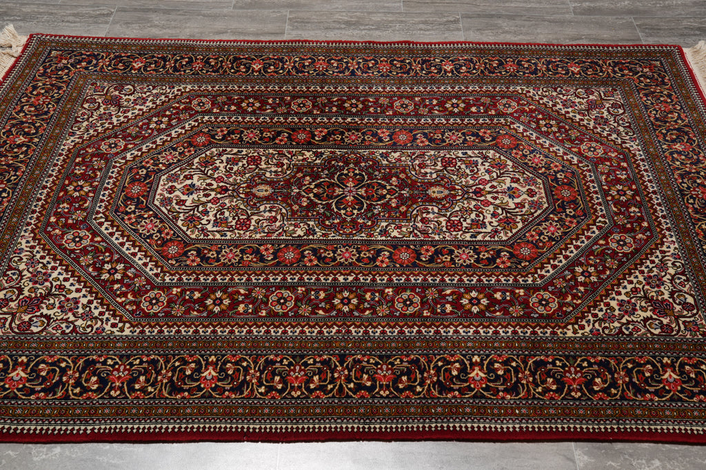 4.7 x 7 New Handmade Qom Rug #F-4645