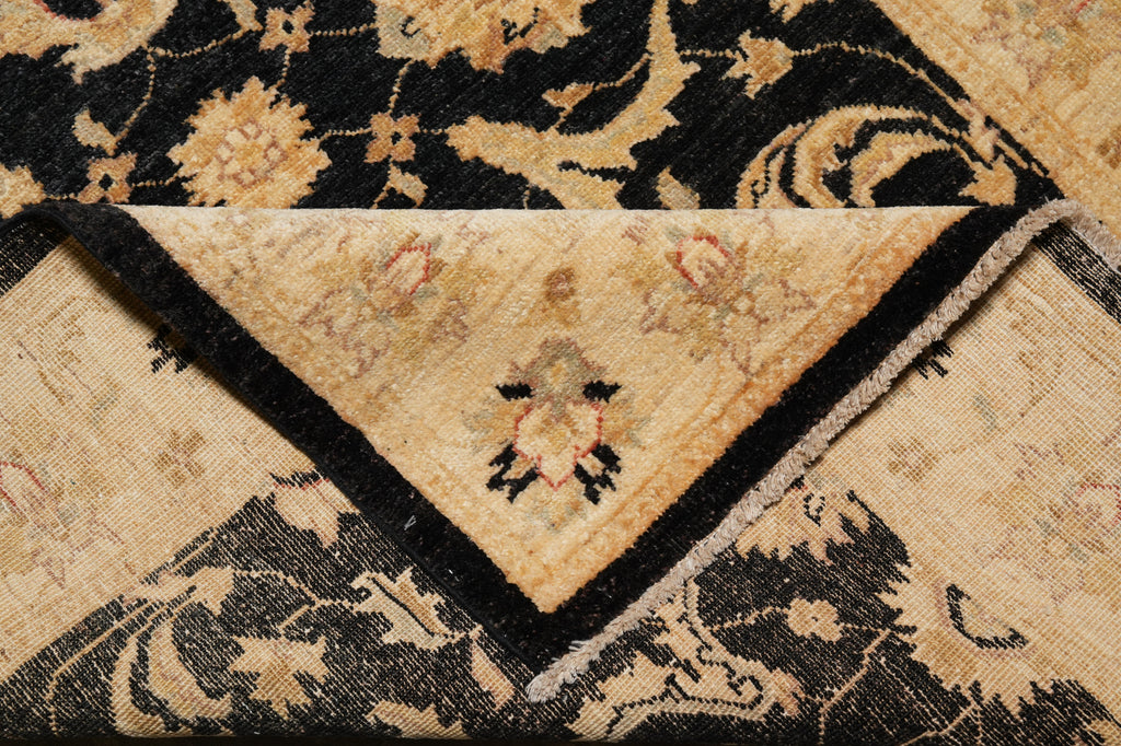 3.9 x 6 Black Chobi Peshawar Rug #PIX-25373