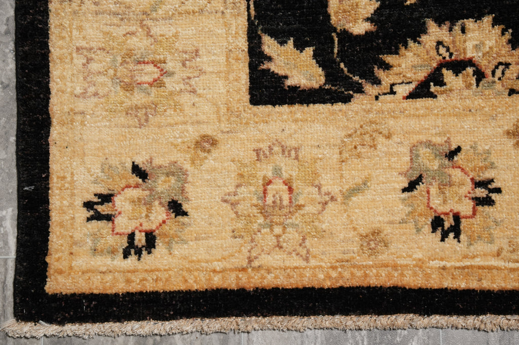 3.9 x 6 Black Chobi Peshawar Rug #PIX-25373