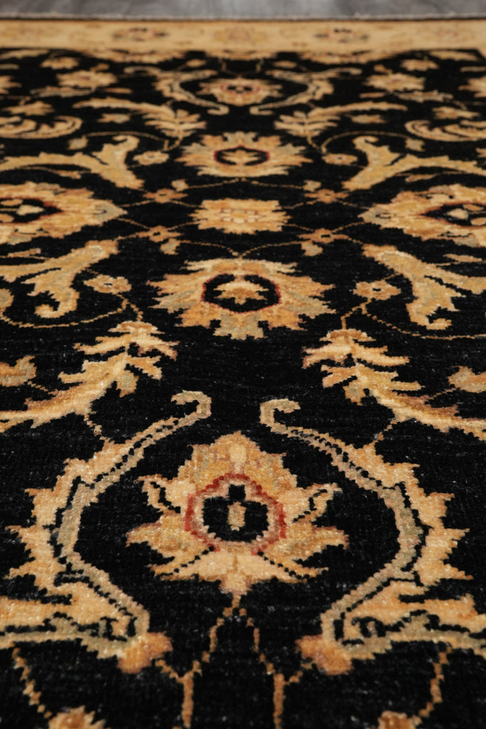 3.9 x 6 Black Chobi Peshawar Rug #PIX-25373