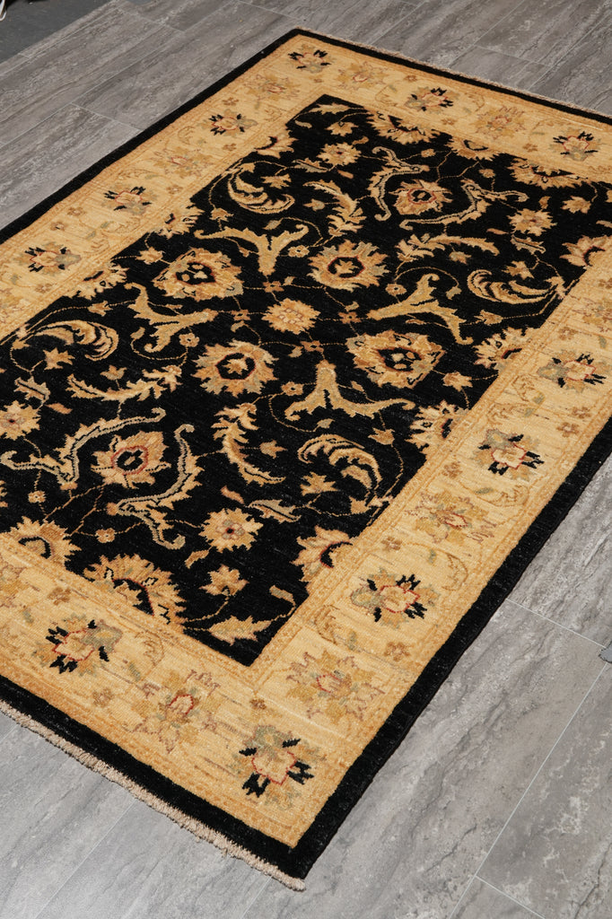 3.9 x 6 Black Chobi Peshawar Rug #PIX-25373