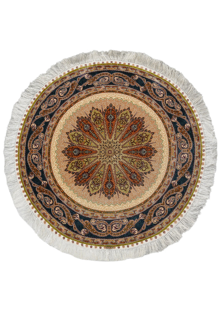 4' x 4' Round Silk Rug Elegant #59528