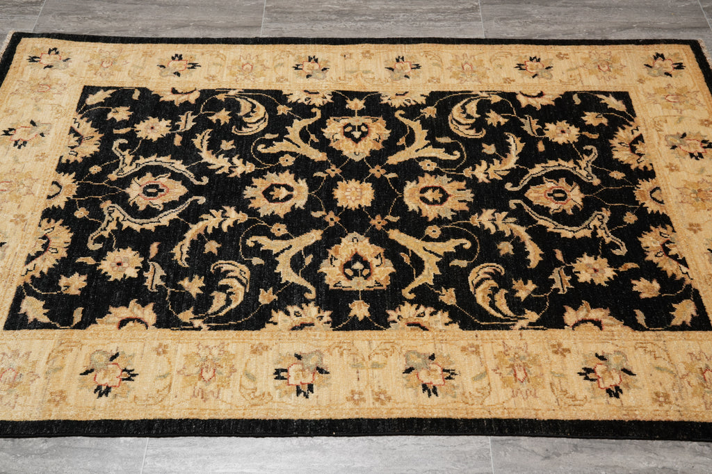 3.9 x 6 Black Chobi Peshawar Rug #PIX-25373