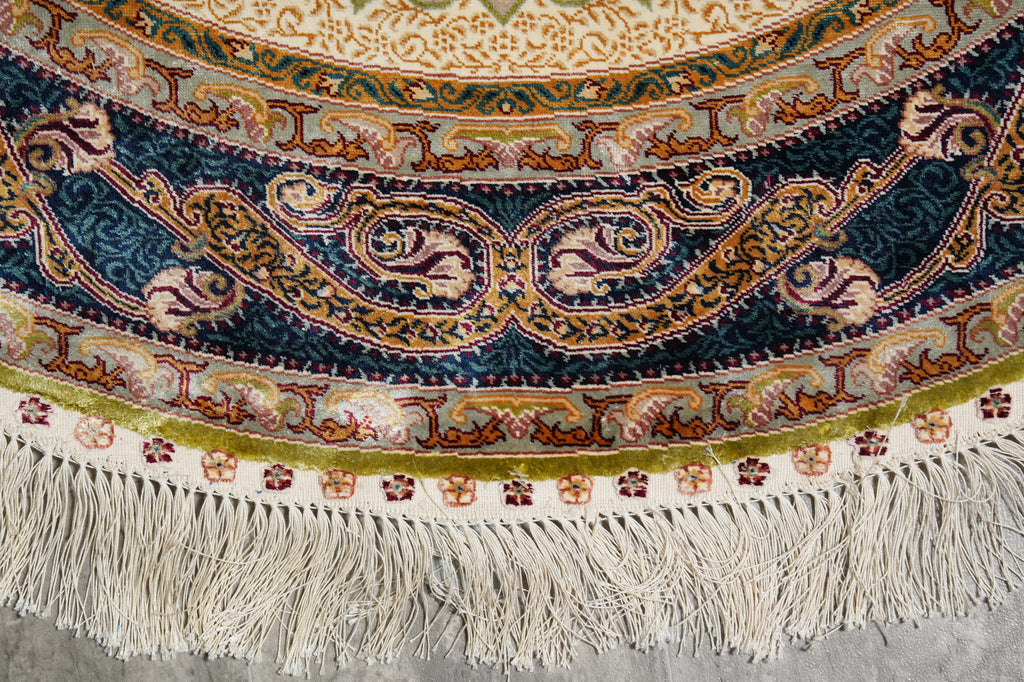 4' x 4' Round Silk Rug Elegant #59528