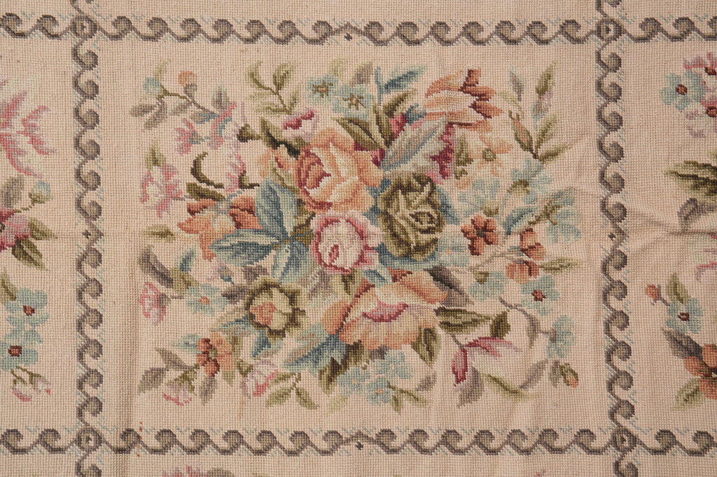 12 x 15 Pleasant Floral English Garden Needle Point Rug #S10-1255