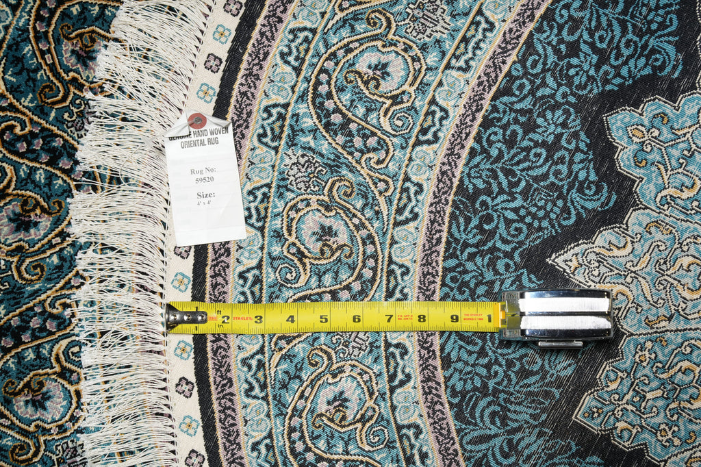 4 x 4 Feet Round Silk Rug #59520