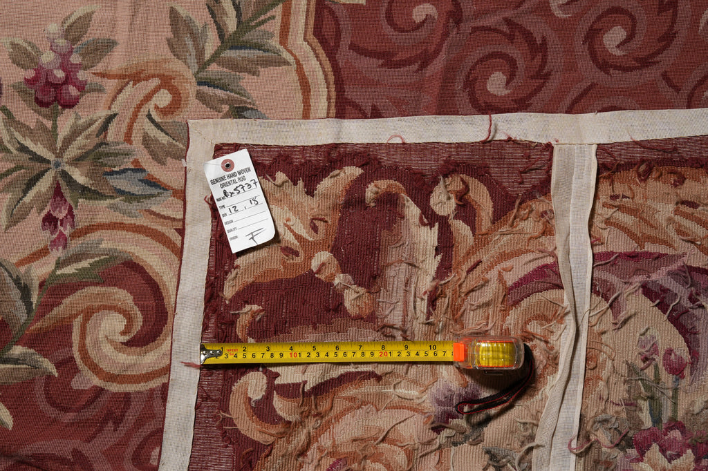 12 x 18 Large Needle Point French Aubusson Handmade Rug #PIX-5737