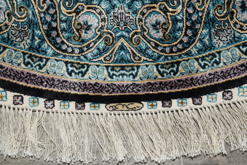 4 x 4 Feet Round Silk Rug #59520