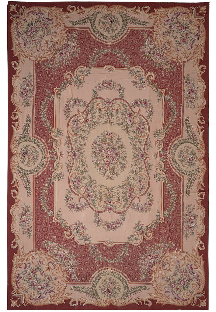 12 x 18 Large Needle Point French Aubusson Handmade Rug 