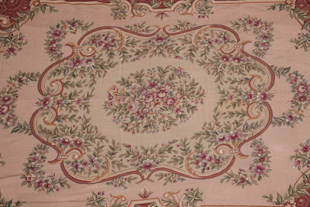 12 x 18 Large Needle Point French Aubusson Handmade Rug #PIX-5737