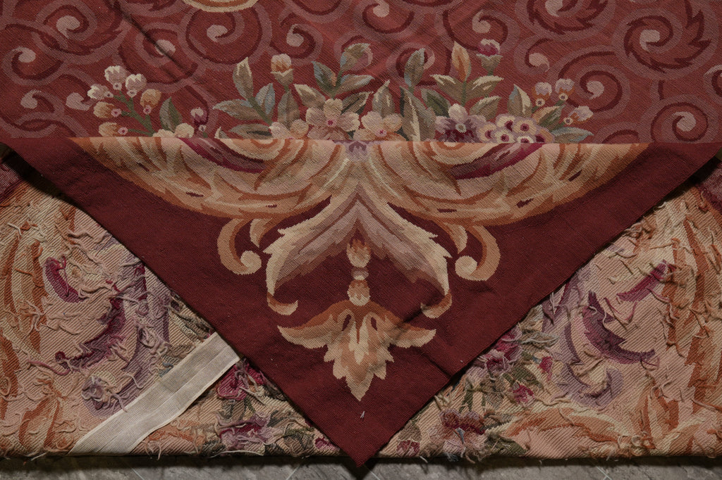 12 x 18 Large Needle Point French Aubusson Handmade Rug #PIX-5737