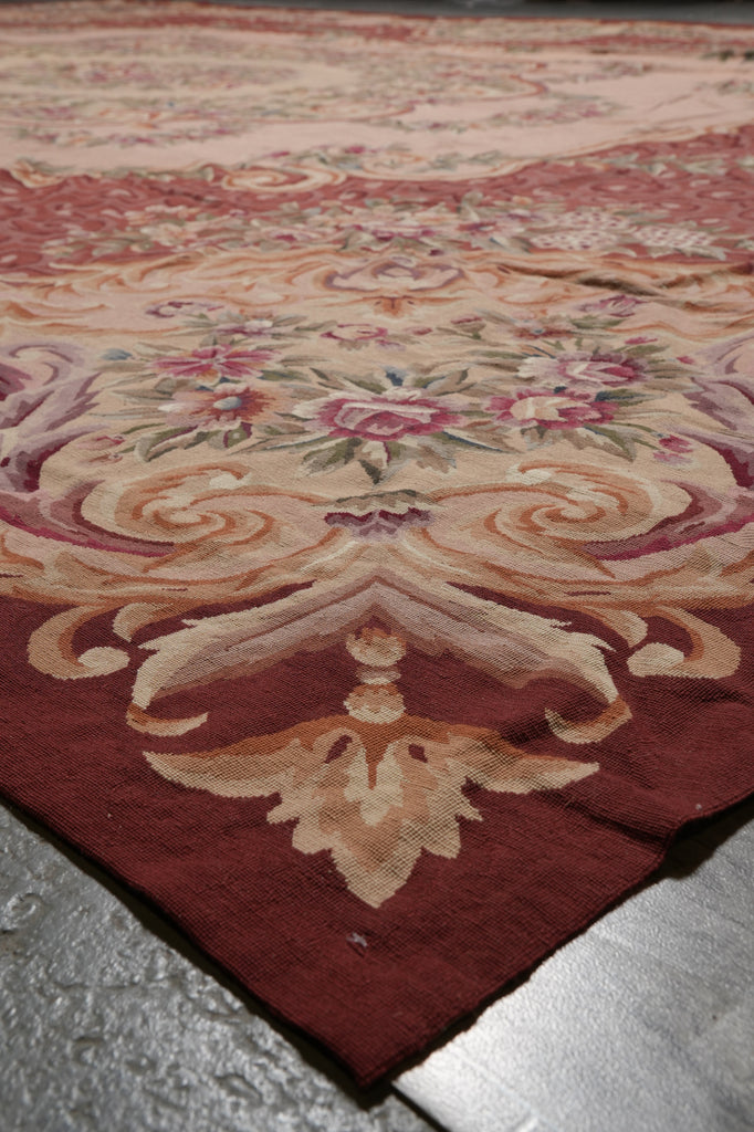 12 x 18 Large Needle Point French Aubusson Handmade Rug #PIX-5737