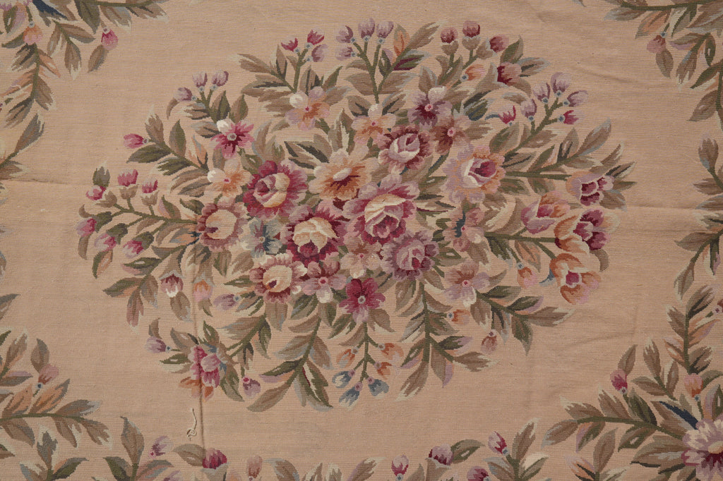 12 x 18 Large Needle Point French Aubusson Handmade Rug #PIX-5737