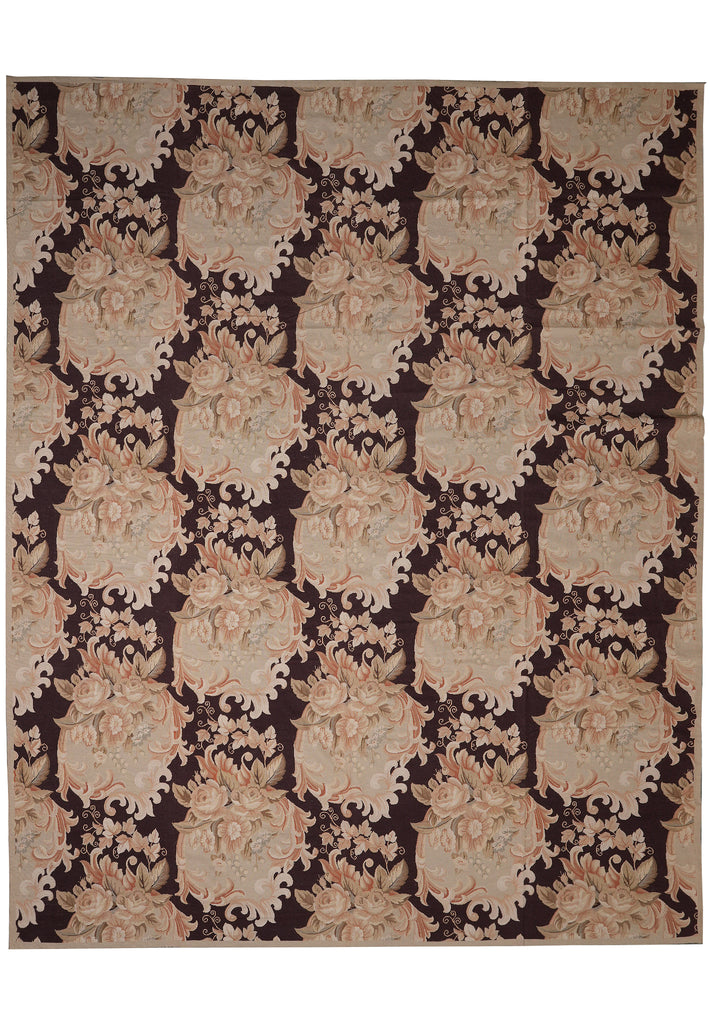 12 x 15 French Country Floral Flat Weave Needle Point Rug