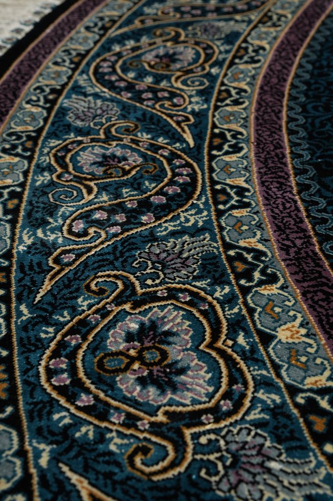 6 x 6' Feet Round Silk Rug Hereke Pattern #60273
