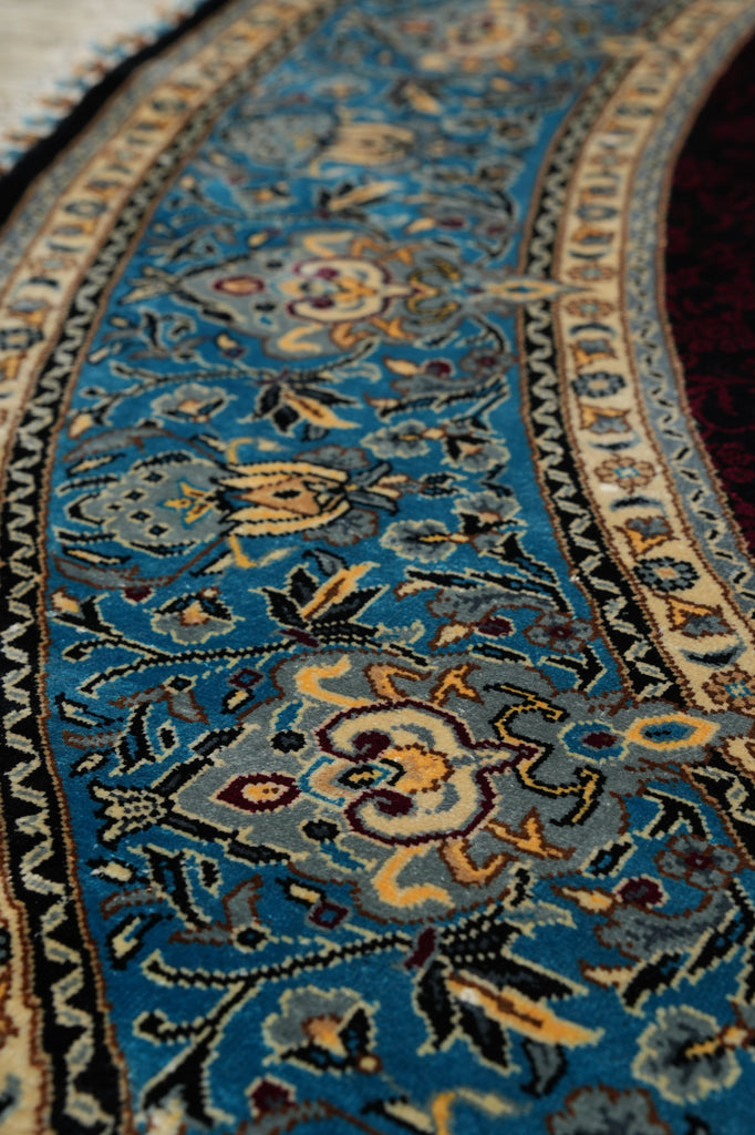 6 x 6' Round Silk Rug Hereke Pattern #60165
