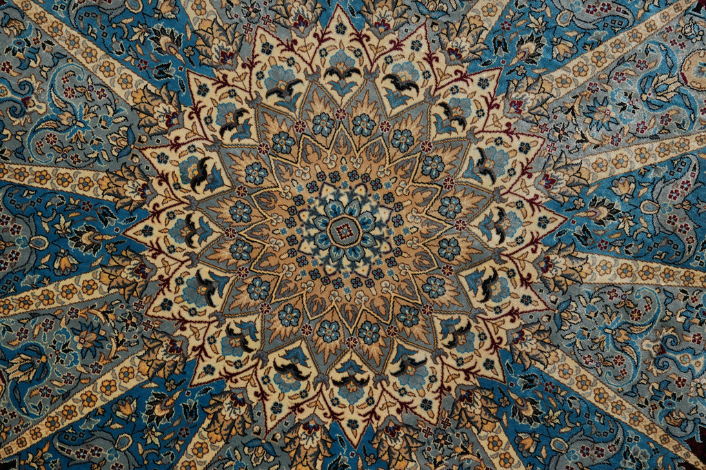 6 x 6' Round Silk Rug Hereke Pattern #60165