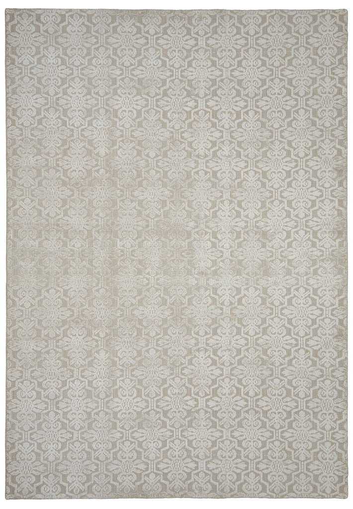9 x 12 Neutral Silver Contemporary Handmade Rug Bamboo SIilk #B-75316