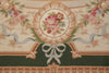 Load image into Gallery viewer, 12 x 18 Flat Weave Aubusson Rug Ivory Green #PIX-5703