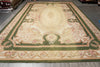 Load image into Gallery viewer, 12 x 18 Flat Weave Aubusson Rug Ivory Green #PIX-5703
