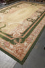 Load image into Gallery viewer, 12 x 18 Flat Weave Aubusson Rug Ivory Green #PIX-5703