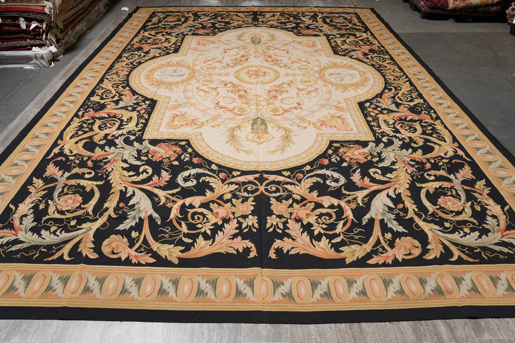 12 x 15 Flat Weave French Aubusson Rug #PIX-5721