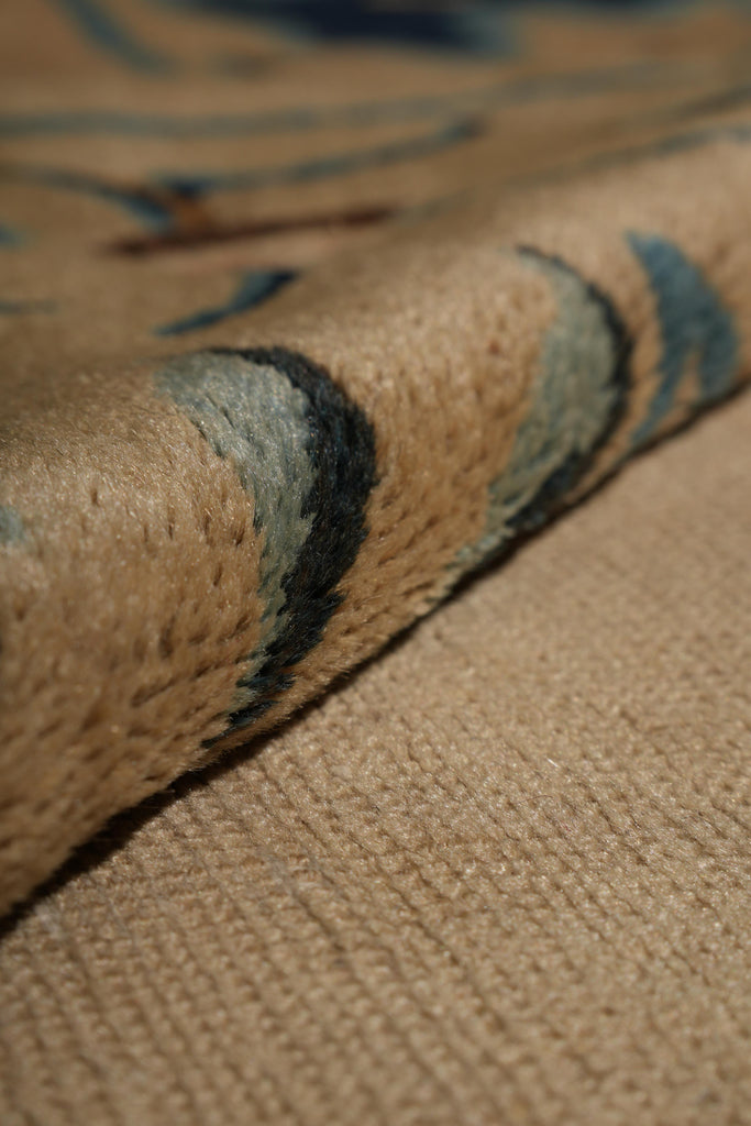 9.1 x 11.6 Antique Art Deco Chinese Beging Rug #F-4014