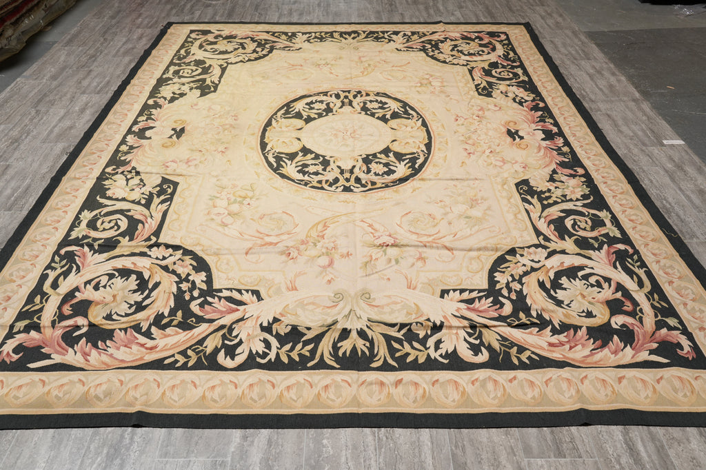 9 x 12 Fine Flat Weave Aubusson Rug #F-4646