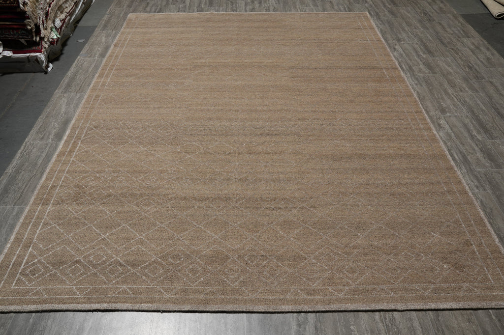 8.3 x 11.7 Modern Caramel Beige Handmade Rug #PIX-29179