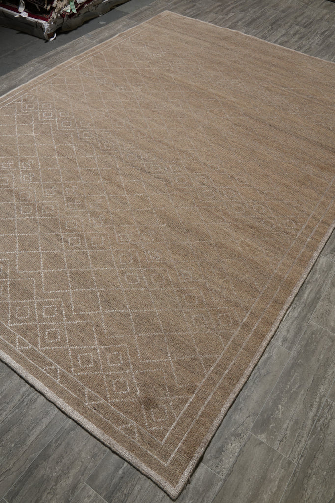 8.3 x 11.7 Modern Caramel Beige Handmade Rug #PIX-29179