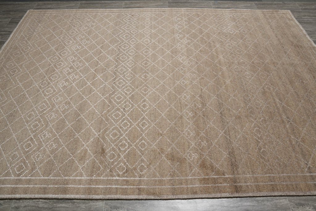8.3 x 11.7 Modern Caramel Beige Handmade Rug #PIX-29179