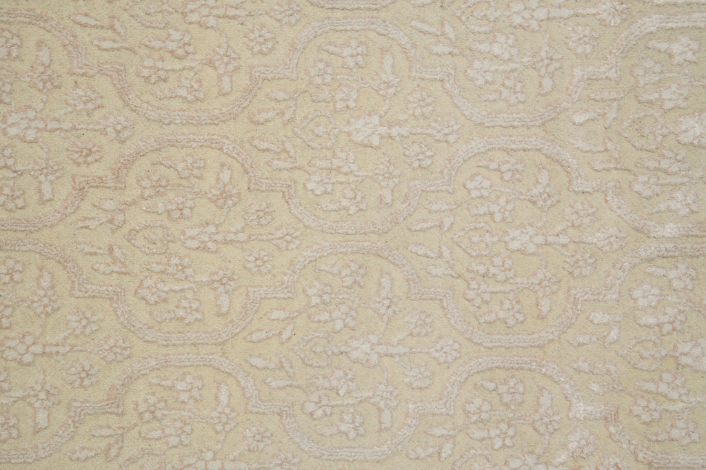 9 x 11.8 tone Wool and Silk Transitional Elite Rug Calm Elegant #F-5572