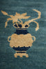 Load image into Gallery viewer, 7.0 x 9.7 Antique Art Deco Chinese Beging Rug Blue #F-4015
