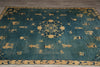 Load image into Gallery viewer, 7.0 x 9.7 Antique Art Deco Chinese Beging Rug Blue #F-4015