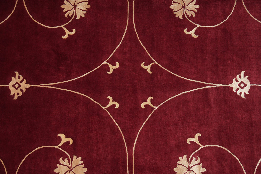 9 x 12 Wool and Silk Contemporary Handmade Rug #F-5430