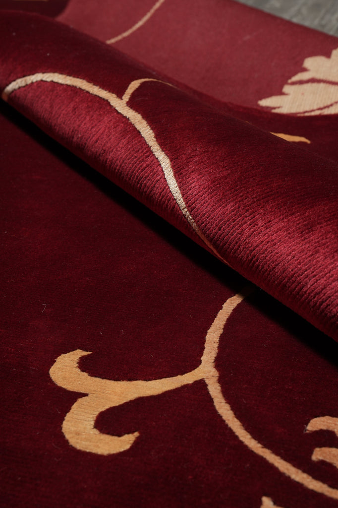 9 x 12 Wool and Silk Contemporary Handmade Rug #F-5430