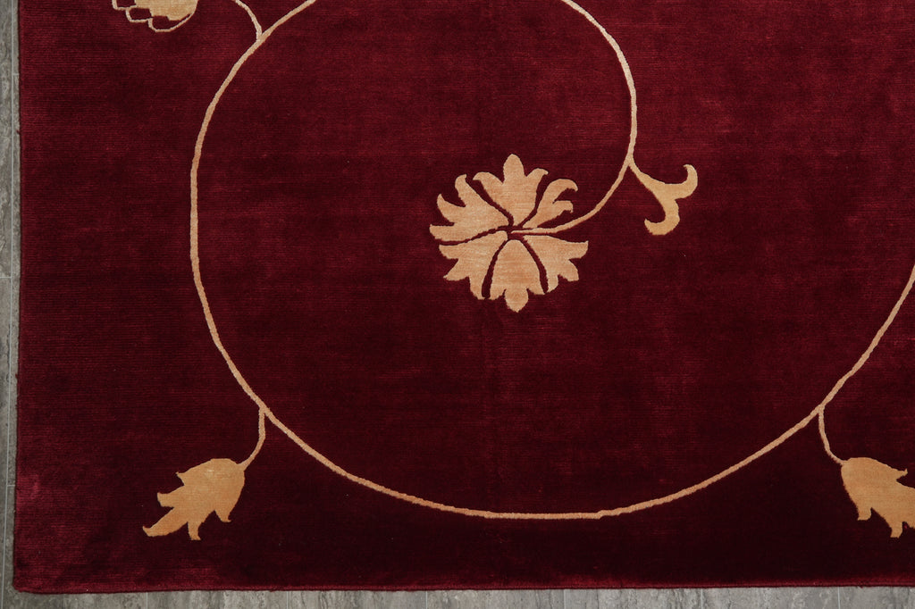 9 x 12 Wool and Silk Contemporary Handmade Rug #F-5430