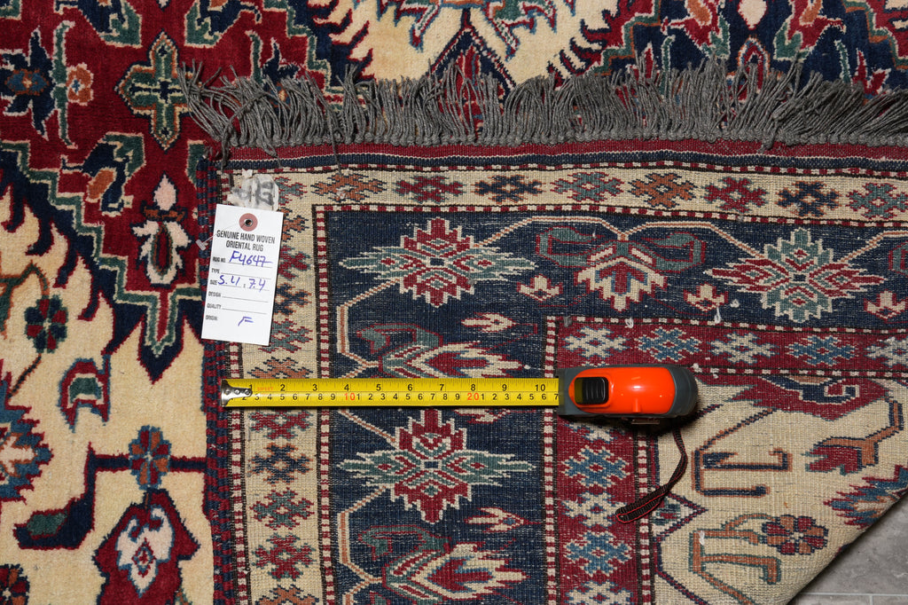 5.4 x 7.4 New Chechen Caucasion Rug Wool on Wool #F-4647