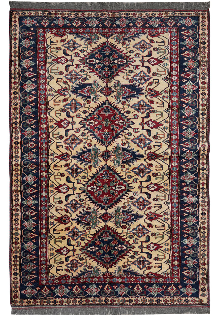 5.4 x 7.4 New Chechen Caucasion Rug Wool on Wool