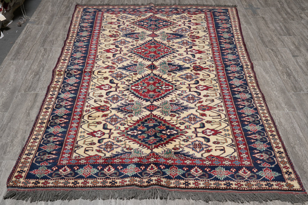 5.4 x 7.4 New Chechen Caucasion Rug Wool on Wool #F-4647